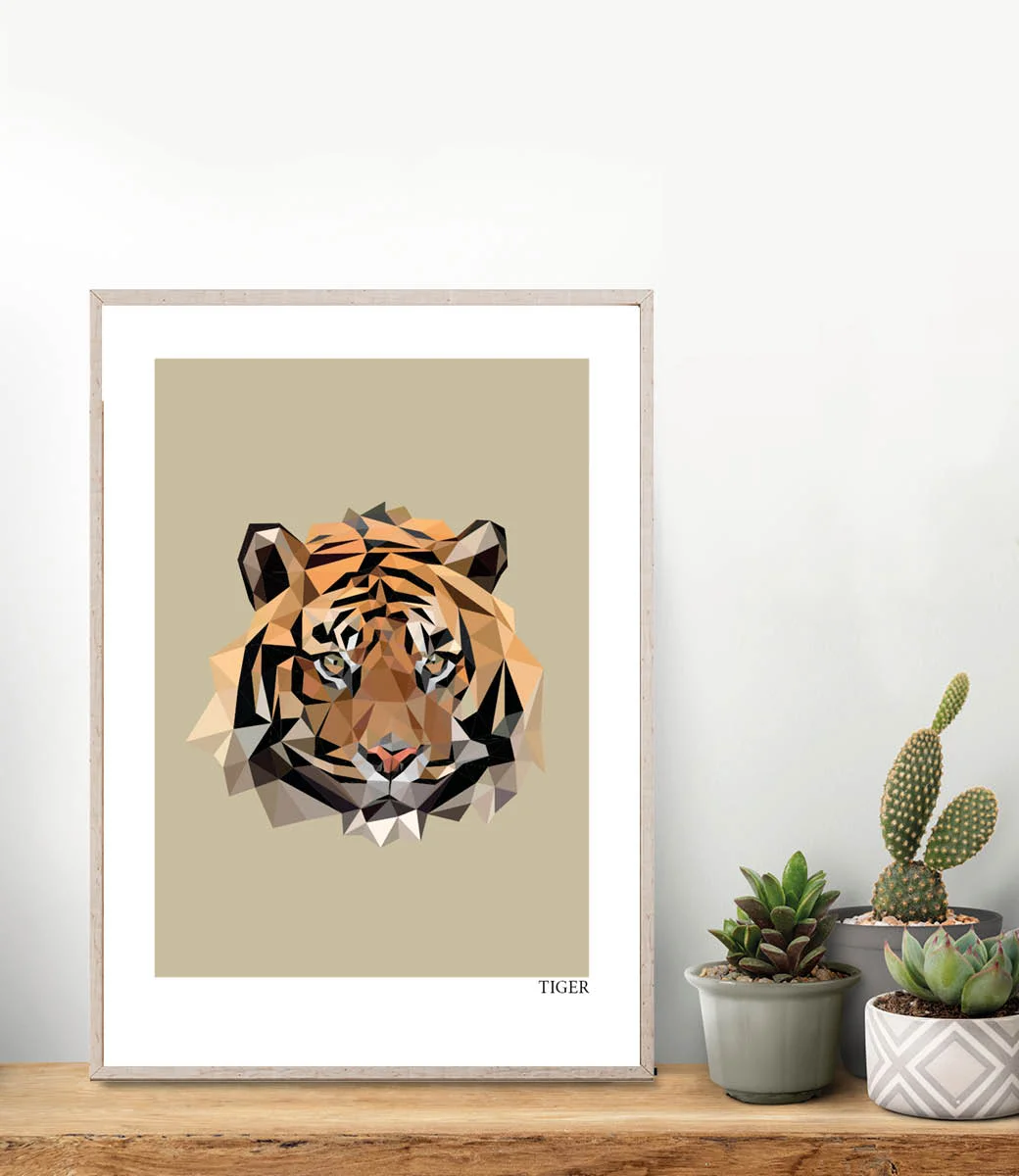 Tiger af polygoner
