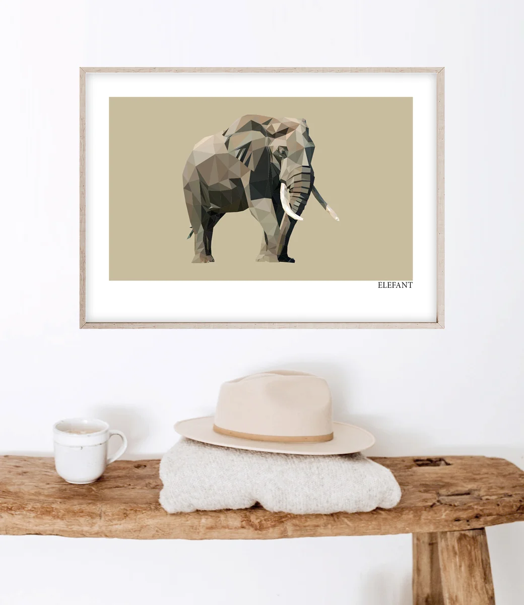 Elefant af polygoner